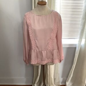 Blush pink top Large and Medium